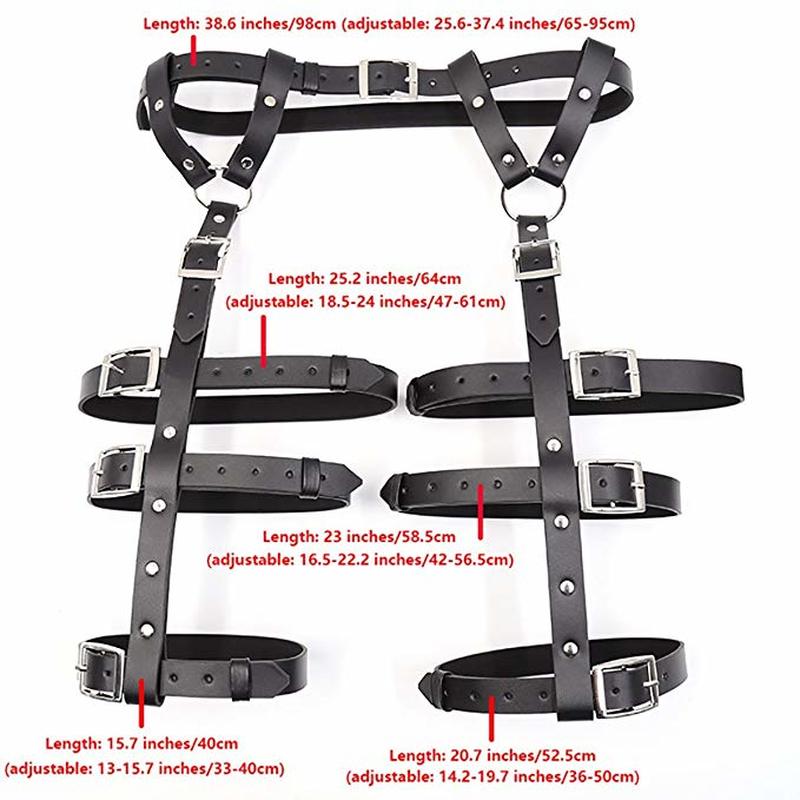 (image for) Women Punk Leather Harness Adjustable Garter Belt