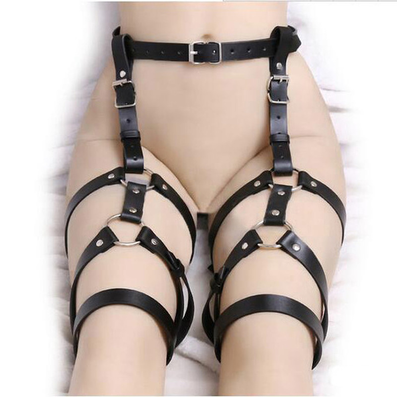 (image for) Leather Leg Harness Garter Belt