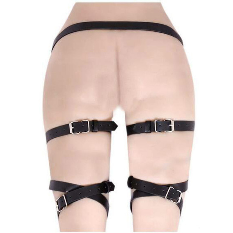 (image for) Leather Leg Harness Garter Belt
