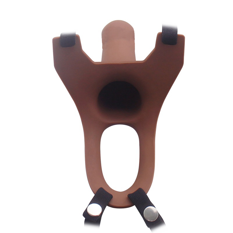 (image for) Hollow Strap-on Silicone Curved Dong