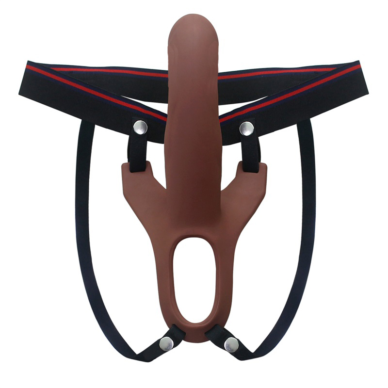 (image for) Hollow Strap-on Silicone Curved Dong