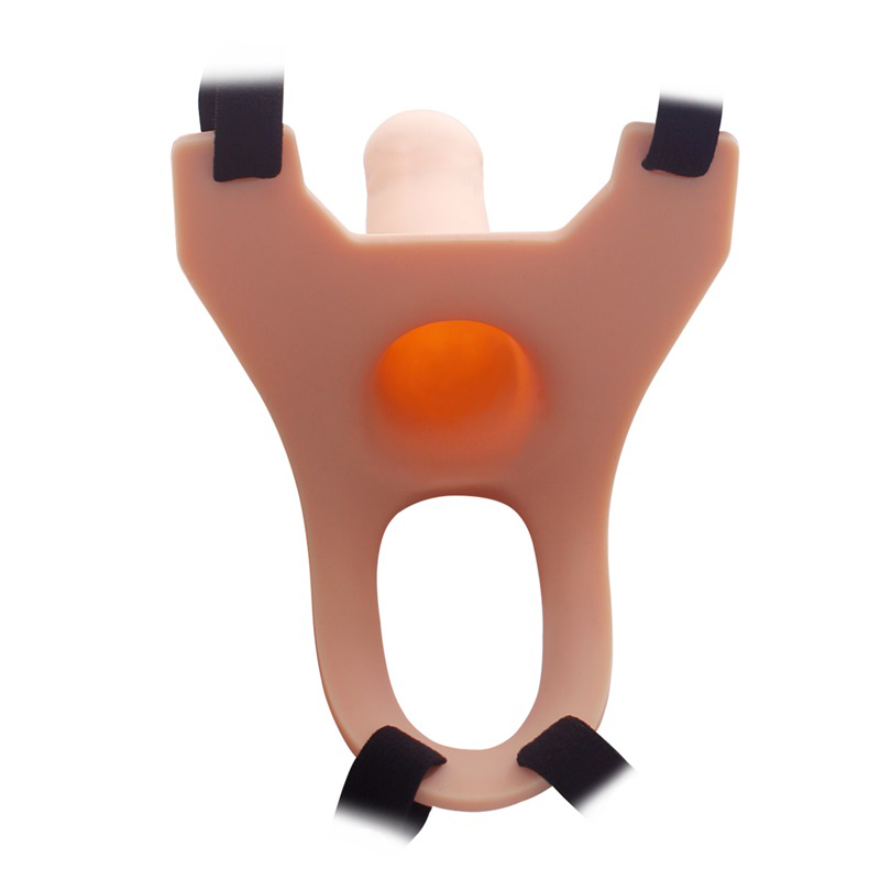 (image for) Hollow Strap-on Silicone Curved Dong