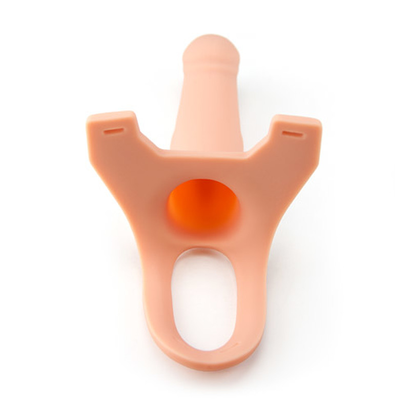 (image for) Hollow Strap-on Silicone Curved Dong